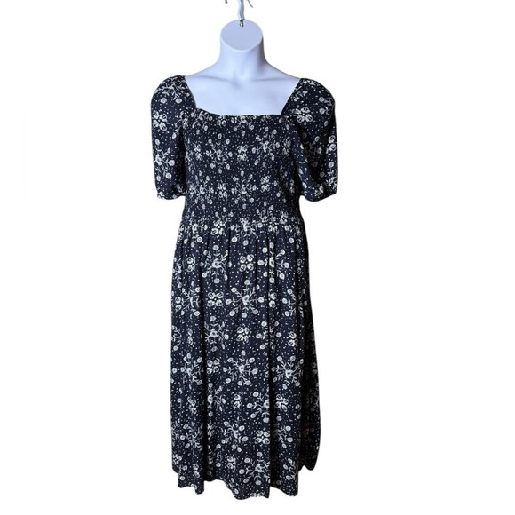 Loft Floral Milkmaid Maxi Dress Size XXL Cottagecore Prairie Country Prairie - Picture 2 of 7